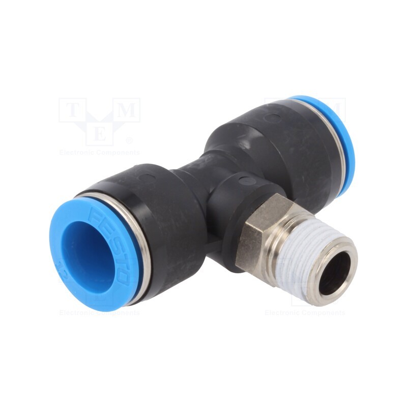 1 pcs x FESTO-190669 - Tee fitting, threaded,plug-in, -0.95÷6bar, Thread: R 1/4', 12mm