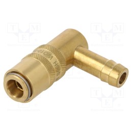 1 pcs x PNEUMAT-S06H WO10-90 - Quick connection coupling, angled 90°, max.10bar, brass, D: 10mm