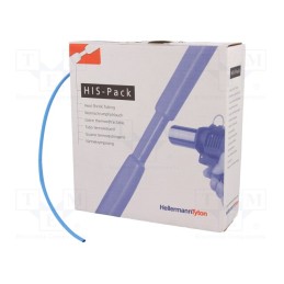 1 pcs x HELLERMANNTYTON - 300-30246 - Heat shrink sleeve, 2: 1, 2.4mm, L: 10m, blue, cardboard packaging