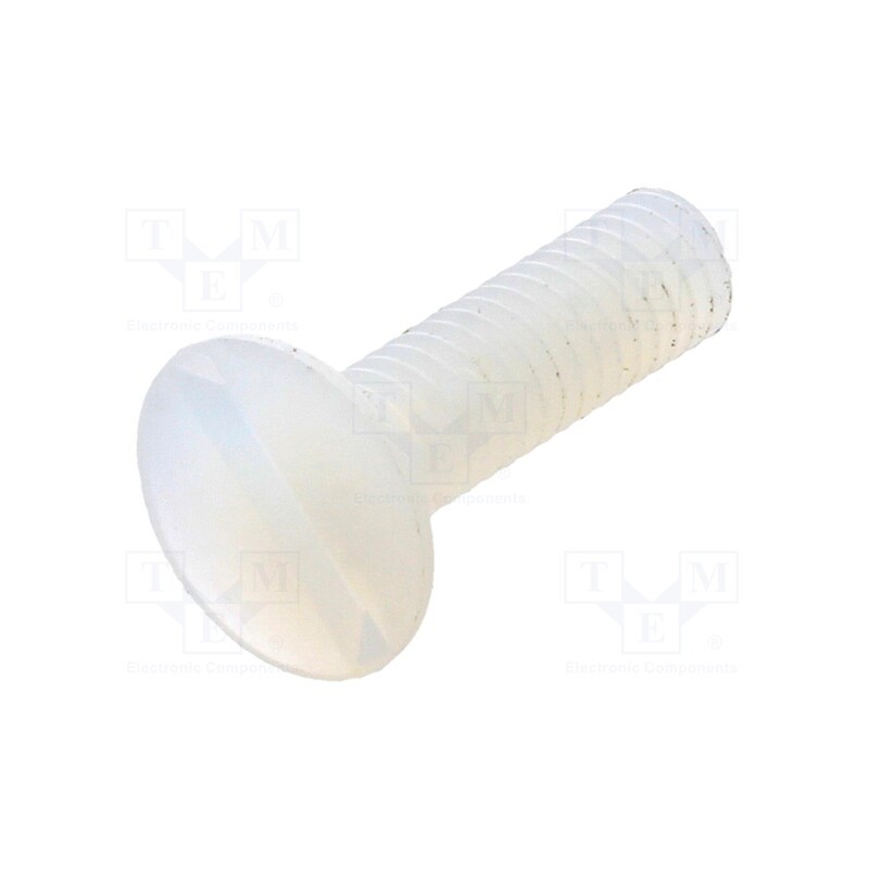 10 pcs x DREMEC - 8G202M4X15 - Screw, M4x15, 0.7, Head: countersunk, slotted, 1,3mm, polyamide