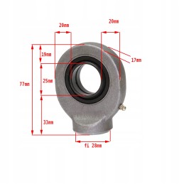 Cylinder eye welded to the piston rod 40w 00 gk25