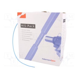 1 pcs x HELLERMANNTYTON - 300-30126 - Heat shrink sleeve, 2: 1, 1.2mm, L: 10m, blue, cardboard packaging