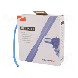 1 pcs x HELLERMANNTYTON - 300-30486 - Heat shrink sleeve, 2: 1, 4.8mm, L: 10m, blue, cardboard packaging