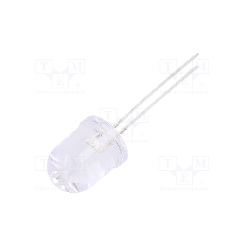 1 pcs x NTE Electronics - NTE30069 - LED, 10mm, red, 3000mcd, 40°, Front: convex, 1.86÷2.5V, No.of term: 2