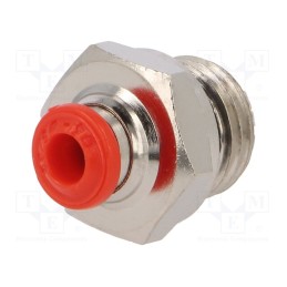 1 pcs x AIGNEP-50020 4-1/4 - Push-in fitting, straight, -0.99÷20bar, nickel plated brass