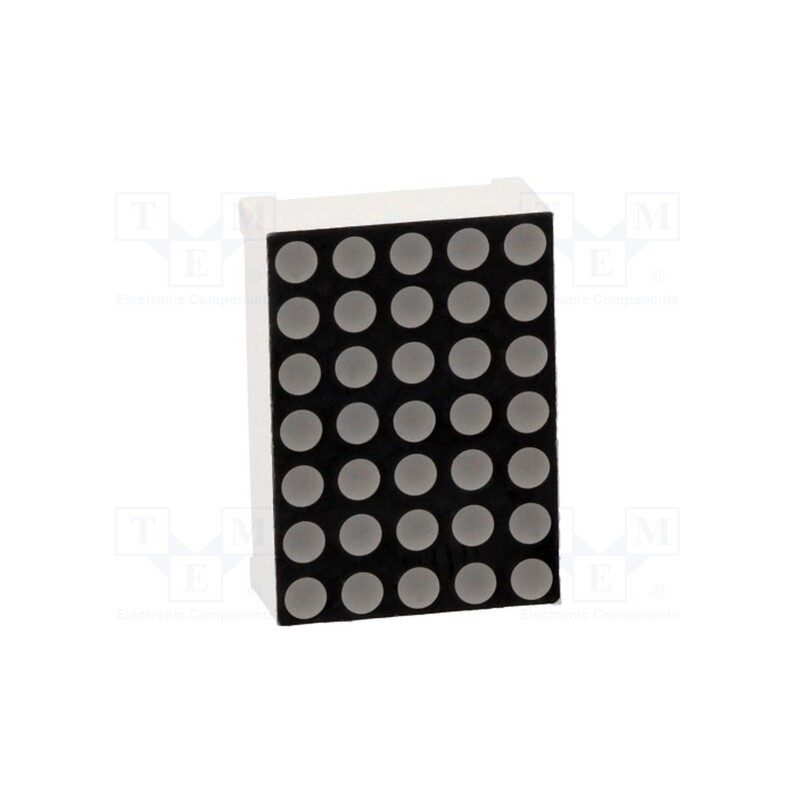 1 pcs x LUCKYLIGHT - KWM-20571AGB - Display: LED, matrix, 5x7, yellow-green, 3÷6mcd, anode, 12.7x17.8mm