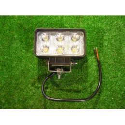 Work lamp 6 LED 12v 24v rectangular halogen lamp