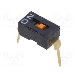 1 pcs x OMRON OCB - A6T1102 - Switch: DIP-SWITCH, Poles number: 1, ON-OFF, 0.025A/24VDC, Pos: 2