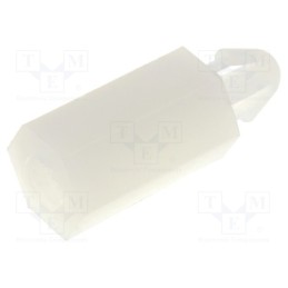 10 pcs x FIX&FASTEN - FIX-MAE-10TV - PCB distance, polyamide, L: 10mm, natural, Spanner: 5.5mm