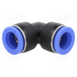 1 pcs x PNEUMAT-137.014 - Push-in fitting, angled, -0.95÷15bar, nickel plated brass,PBT