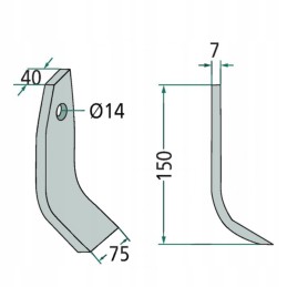 Taarup 40882300 shredder flail knife