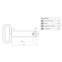 Pin with handle 30x135 mm kramp z530135kr