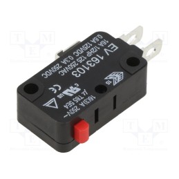 1 pcs x ECE - EV163103 - Microswitch SNAP ACTION, 16A/250VAC, 0.6A/125VDC, without lever