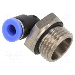 1 pcs x PNEUMAT-125N.012-6 - Push-in fitting, angled 90°,twistable, -0.95÷15bar, Thread: 1/2'