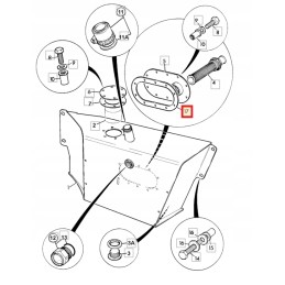 Gasket for the JCB 3CX hydraulic filter cover