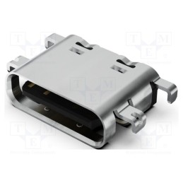 2 pcs x Global Connector Technology (GCT) - USB4520-03-1-A - Socket, USB C, SMT, PIN: 16, horizontal, middle board mount, 5A