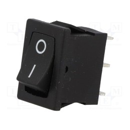 1 pcs x - RSM102A2C3BK - ROCKER, SPDT, Pos: 2, ON-ON, 3A/250VAC, black, none, 35mΩ, Body: black