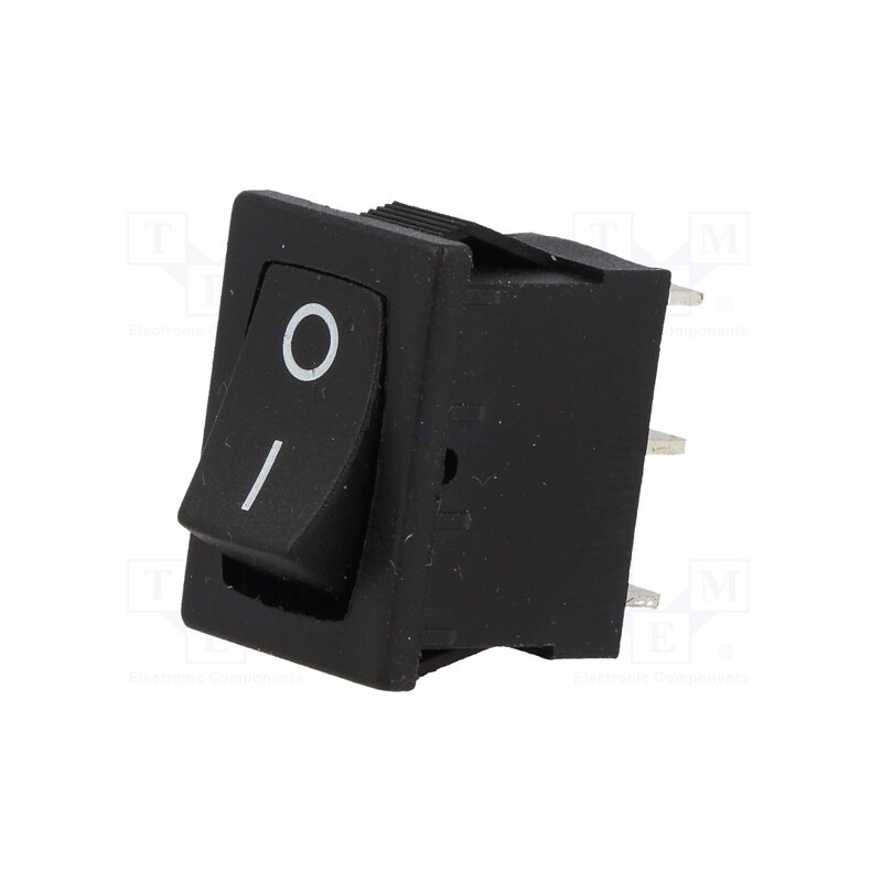 1 pcs x - RSM102A2C3BK - ROCKER, SPDT, Pos: 2, ON-ON, 3A/250VAC, black, none, 35mΩ, Body: black