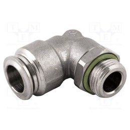 1 pcs x AIGNEP-70116 4-M5 - Push-in fitting, angled, -0.99÷20bar, nickel plated brass