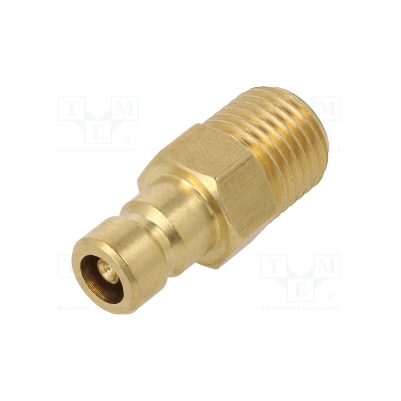 1 pcs x PNEUMAT-K06DZ GZ14 - Connector, connector pipe,with valve, max.10bar, Seal: FPM