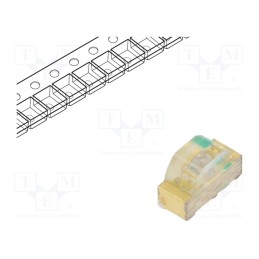 1 pcs x BROADCOM (AVAGO) - HSMR-C120 - LED, SMD, 0604, blue, 15÷55mcd, 1.6x1x0.6mm, 155°, 3.4÷3.9V, 20mA
