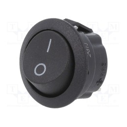 1 pcs x E-SWITCH - RR511D1121 - ROCKER, SPST-NO, Pos: 2, ON-OFF, 10A/250VAC, black, 20mΩ, Body: black