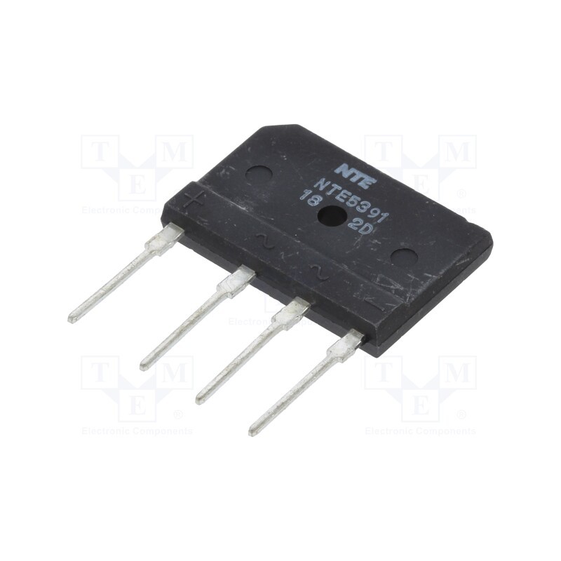 1 pcs x NTE Electronics - NTE5391 - Bridge rectifier: single-phase, Urmax: 400V, If: 35A, Ifsm: 300A