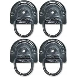 Set of 4x load securing bracket, galvanized 90x85, 1 hole