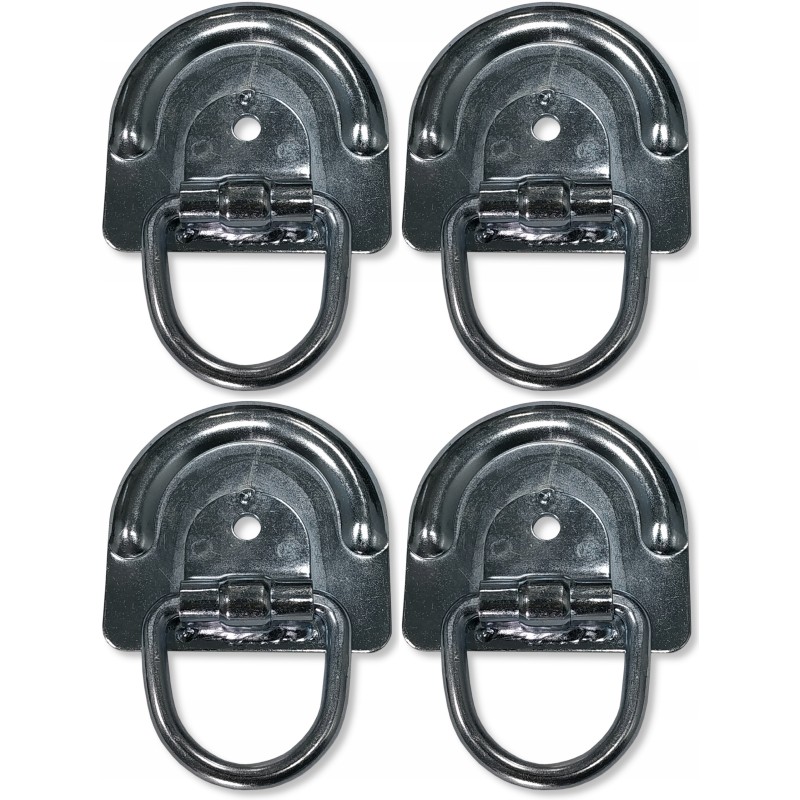 Set of 4x load securing bracket, galvanized 90x85, 1 hole