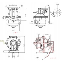 The fuel feed pump fits the khd
