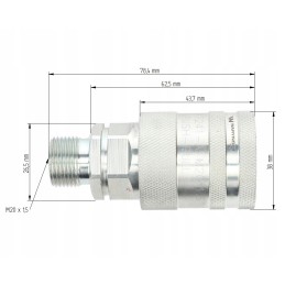 Quick connector socket M20x1 5 euro push Warynski