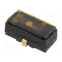1 pcs x Nidec Copal Electronics - CAS-120A - Switch: slide, Pos: 2, SPDT, 0.1A/6VDC, ON-ON, SMT, Leads: curved