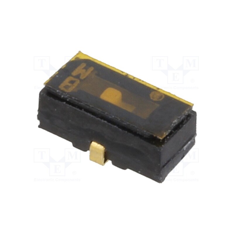 1 pcs x Nidec Copal Electronics - CAS-120A - Switch: slide, Pos: 2, SPDT, 0.1A/6VDC, ON-ON, SMT, Leads: curved