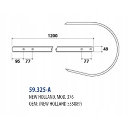 New Holland baler 376 535889 pick-up cover