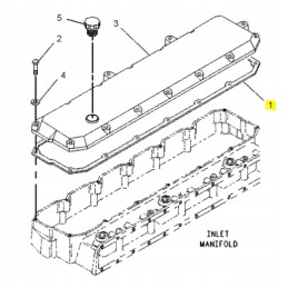 Cat excavator valve cover gasket 1051542