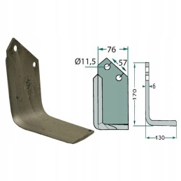 Right tiller blade Howard 73000009901v