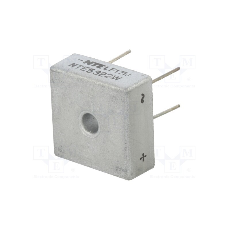 1 pcs x NTE Electronics - NTE5322W - Bridge rectifier: single-phase, Urmax: 200V, If: 25A, Ifsm: 400A
