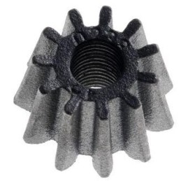 Small conical wheel for the transmission of a scythe spreader