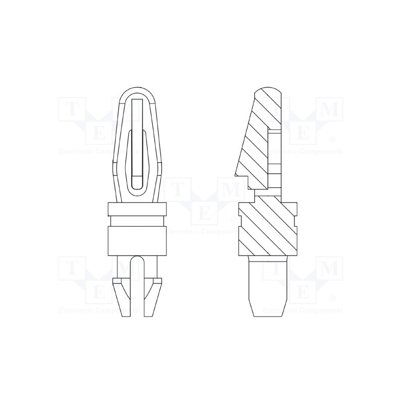 10 pcs x DREMEC - 8G810V40907 - PCB distance, polyamide 66, L: 3.2mm, latch/latch, natural