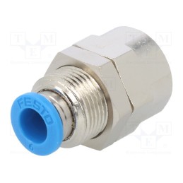 1 pcs x FESTO-153164 - Push-in fitting, threaded,straight, -0.95÷6bar, Thread: G 1/4'