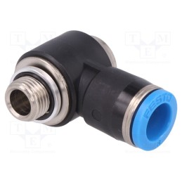 1 pcs x FESTO-186150 - Push-in fitting, threaded,angled 90°, -0.95÷6bar, Thread: G 1/8'