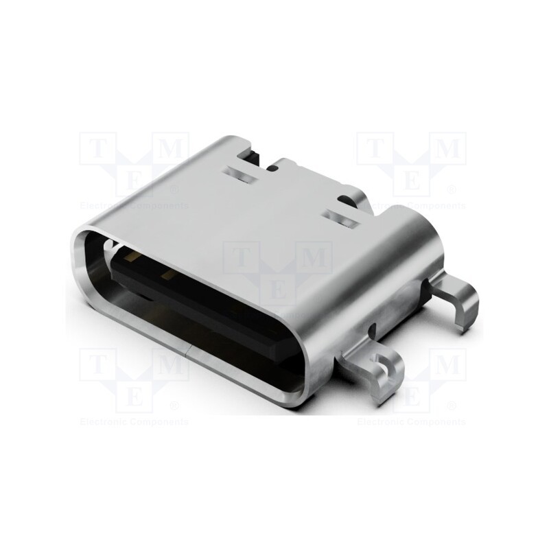 2 pcs x Global Connector Technology (GCT) - USB4505-03-0-A - Socket, USB C, SMT, PIN: 16, horizontal, middle board mount, 5A