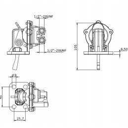 The Kramp fuel pump fits the MF