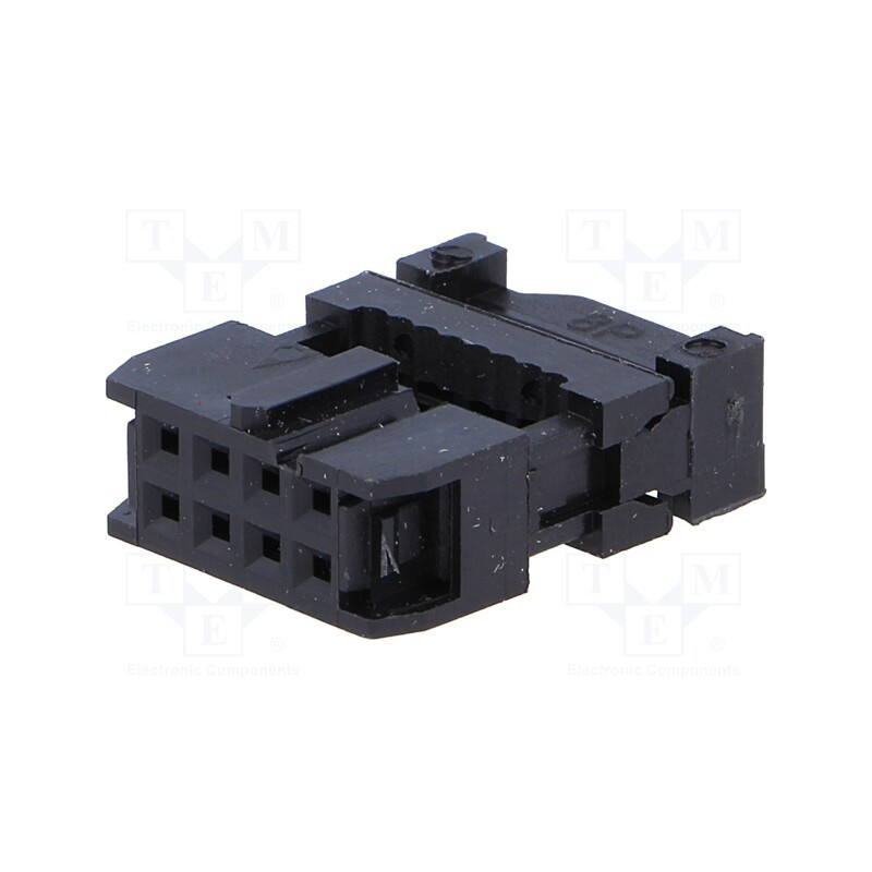 2 pcs x Amphenol Communications Solutions - T812108A101CEU - Plug, IDC, female, PIN: 8, with cable clamp, IDC, for ribbon cable