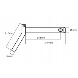 Pin with handle 25 x 340 mm