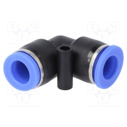 2 pcs x PNEUMAT-137.01 - Push-in fitting, angled, -0.95÷15bar, nickel plated brass,PBT