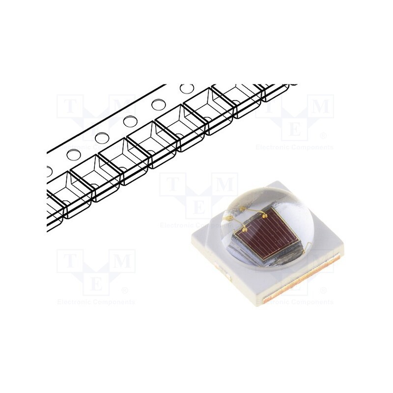 1 pcs x ProLight Opto - PK2N-3LEE-SD - Power LED, cherry red, 130°, 700mA, λd: 720÷740nm, 3.44x3.45x1.9mm