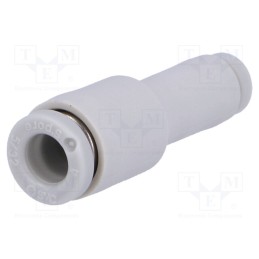 1 pcs x SMC-KQ2H02-04A - Push-in fitting, straight,reductive, -1÷10bar, polypropylene