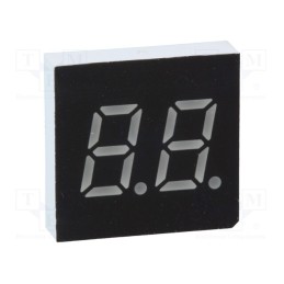 1 pcs x WENRUN - LDD030AUE-103-01 - Display: LED, 7-segment, 7.62mm, 0.3', No.char: 2, red, 4mcd, cathode