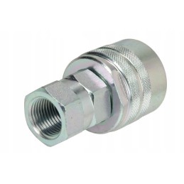 Hydraulic quick connector, plug-in type, screw-on connector